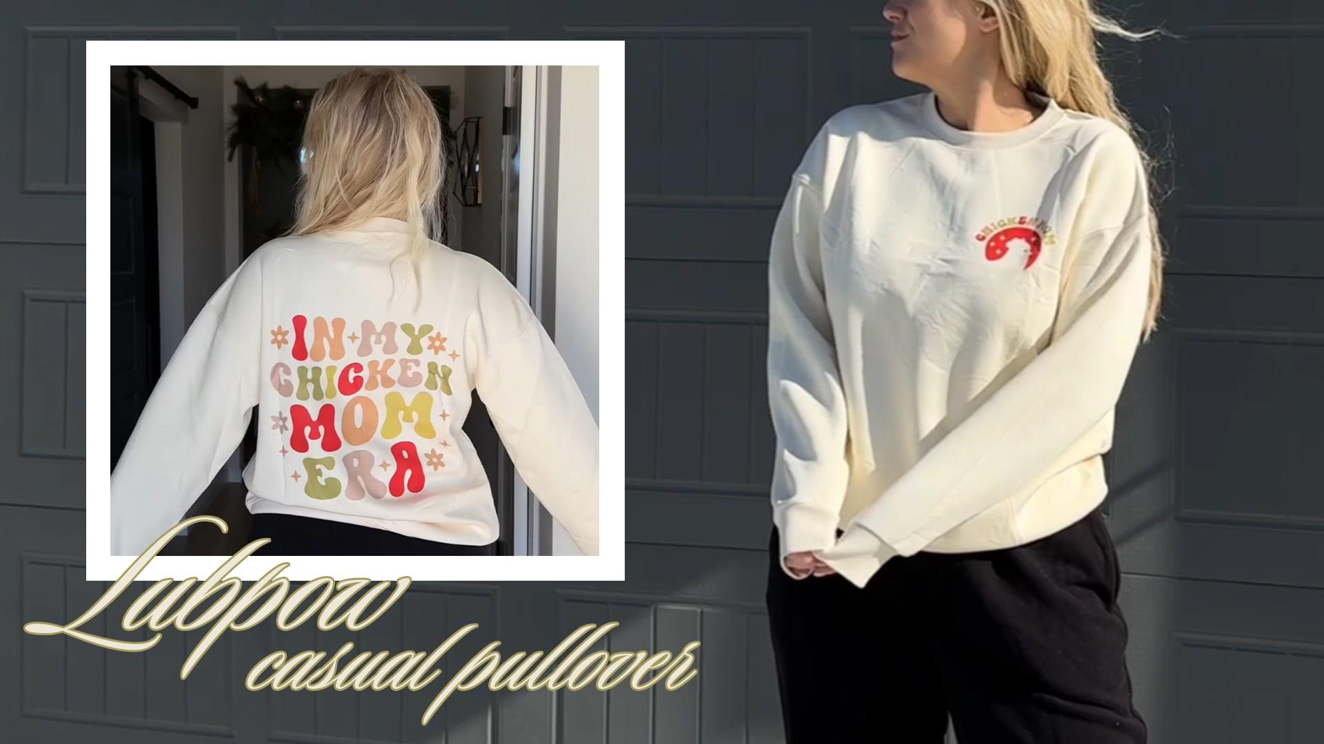 Lubpow Oversized Chicken Sweatshirts for Women In My Chicken
